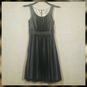 White House Black Market Black Gauze Dress Size 4